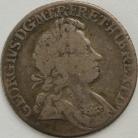 SHILLINGS 1723  GEORGE I ROSES & PLUMES 2ND BUST RARE F