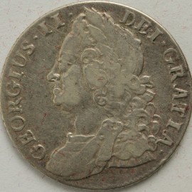 SHILLINGS 1745  GEORGE II ROSES NVF