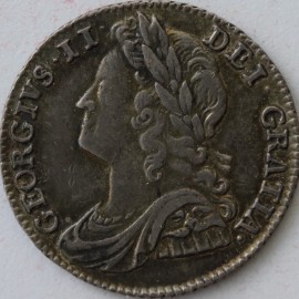 SIXPENCES 1741  GEORGE II ROSES  NEF