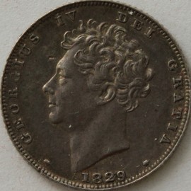 SIXPENCES 1829  GEORGE IV  GVF