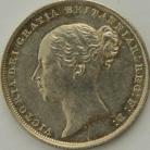 SHILLINGS 1839  VICTORIA 1ST HEAD WITH WW VERY SCARCE GEF/UNC