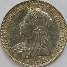 SIXPENCES 1897  VICTORIA  UNC LUS