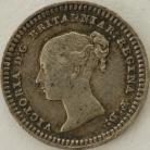 SILVER THREEHALFPENCE 1843  VICTORIA 43 OVER 34 NVF