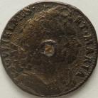 FARTHINGS 1690  WILLIAM & MARY TIN ISSUE DATE IN EXERGUE VERY RARE NVF