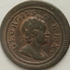FARTHINGS 1720  GEORGE I LARGE LETTERS ON OBVERSE SCARCE VF
