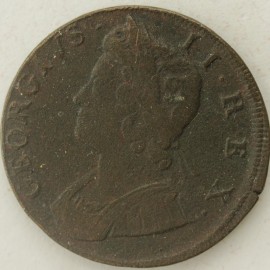 HALFPENCE 1734  GEORGE II  GF