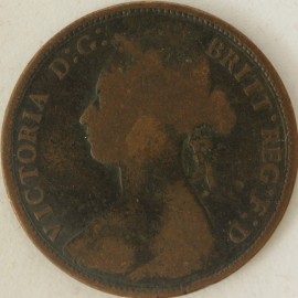 HALFPENCE 1878  VICTORIA WIDE DATE F335 RARE  F