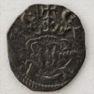 EDWARD I 1272 -1307 EDWARD I FARTHING. Long cross type.  Crude wide crown. LONDON GF