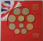 ROYAL MINT - UNCIRCULATED SETS 2003  Elizabeth II TWO POUND TO 1P (10 Coins) INCLUDES NEW TWO POUND AND 50P BU