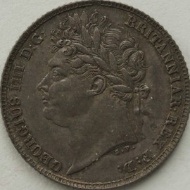 SIXPENCES 1824  GEORGE IV 1ST HEAD 2ND REVERSE. SUPERB  UNC LUS