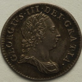 THREEPENCES SILVER 1763  GEORGE III  GEF