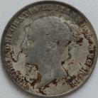 SIXPENCES 1863  VICTORIA VERY RARE PATCHY STAINS NVF