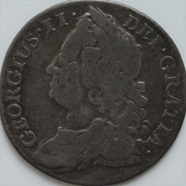 SHILLINGS 1743  GEORGE II ROSES GF