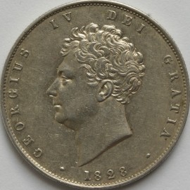 HALF CROWNS 1828  GEORGE IV VERY RARE IN THIS GRADE  EF/NEF