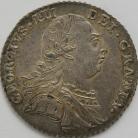 SHILLINGS 1787  GEORGE III NO HEARTS. NO STOP OVER HEAD GEF