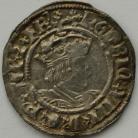 HENRY VIII 1526 -1544 HENRY VIII HALFGROAT CANTERBURY ARCHBISHOP WARHAM WA BY SHIELD MM CROSS PATONCE GVF