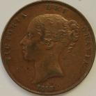 PENNIES 1858  VICTORIA ORN TRIDENT WITH WW GVF