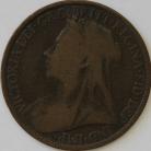 PENNIES 1895  VICTORIA 2MM GAP EXTREMELY RARE F