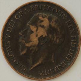 PENNIES 1919 H GEORGE V HEATON GVF