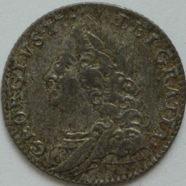 SIXPENCES 1757  GEORGE II  GVF