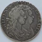 Half Crowns 1689  WILLIAM & MARY 1ST BUST 1ST SHIELD CAUL FROSTED NO PEARLS ESC 506 NVF