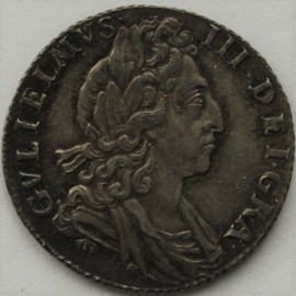 SIXPENCES 1700  WILLIAM III 3RD BUST  UNC T