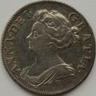 SHILLINGS 1708  ANNE 3RD BUST PLUMES NEF/EF