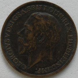 FARTHINGS 1915  GEORGE V F594 SCARCE BRIT T GVF