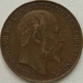 PENNIES 1908  EDWARD VII F166 GVF