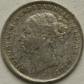 THREEPENCES SILVER 1881  VICTORIA  GVF