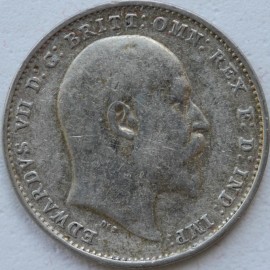 THREEPENCES SILVER 1910  EDWARD VII  GF