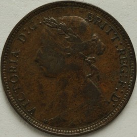 HALFPENCE 1886  VICTORIA  VF