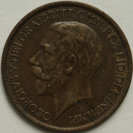 HALFPENCE 1917  GEORGE V  GVF