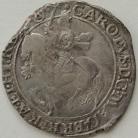 CHARLES I 1641 -1643 CHARLES I HALFCROWN TOWER MINT GROUP 4 FORESHORTENED HORSE MM TRIANGLE IN CIRCLE VF