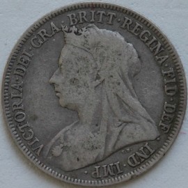 SHILLINGS 1893  VICTORIA OLD HEAD LARGE LETTERS  GF