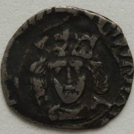 EDWARD IV 1467 -1468 EDWARD IV PENNY. YORK MINT. ARCHBISHOP NEVILLE. G AND KEY BY NECK. MM SUN NVF