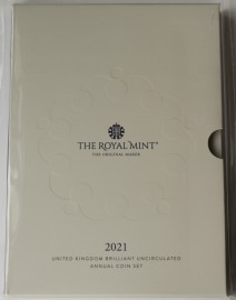 ROYAL MINT - UNCIRCULATED SETS 2021  ELIZABETH II 1P TO FIVE POUNDS (13 COINS) INCLUDES 2 NEW TWO POUNDS AND 2 NEW FIFTY PENCES  BU