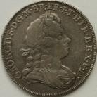 HALF CROWNS 1717  GEORGE I ROSES & PLUMES SCARCE NVF