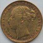 SOVEREIGNS 1887  VICTORIA YOUNG HEAD MELBOURNE ST GEORGE SCARCE GVF