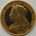 HALF SOVEREIGNS 1893  VICTORIA VEILED HEAD PROOF VERY RARE - DUSTY TONE FDC