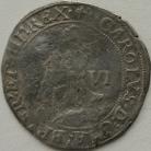 CHARLES I 1638 -1639 CHARLES I SIXPENCE TOWER MINT MM ANCHOR F/NVF