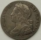 SHILLINGS 1727  GEORGE II ROSES AND PLUMES RARE VF/GVF