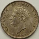 SHILLINGS 1825  GEORGE IV 2ND HEAD 3RD REVERSE UNC T