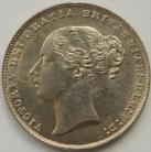 SHILLINGS 1858  VICTORIA TINY DIGS UNC LUS