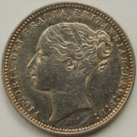 SHILLINGS 1871  VICTORIA DIE NO 36 GEF