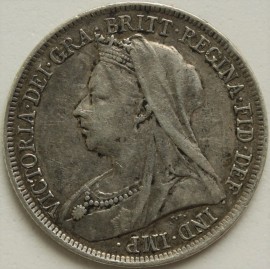 SHILLINGS 1901  VICTORIA SCARCE VF