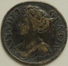 SHILLINGS 1714  ANNE ROSES AND PLUMES SCARCE GF