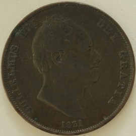 PENNIES 1831  WILLIAM IV NO W.W GF