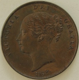 PENNIES 1847  VICTORIA COLONS CLOSE TO DEF: GEF