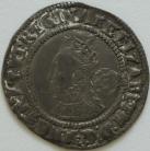 ELIZABETH I 1570  ELIZABETH I SIXPENCE 3RD ISSUE INTERMEDIATE BUST 4B EAR SHOWS. WITH ROSE AND DATE MM CORONET GVF